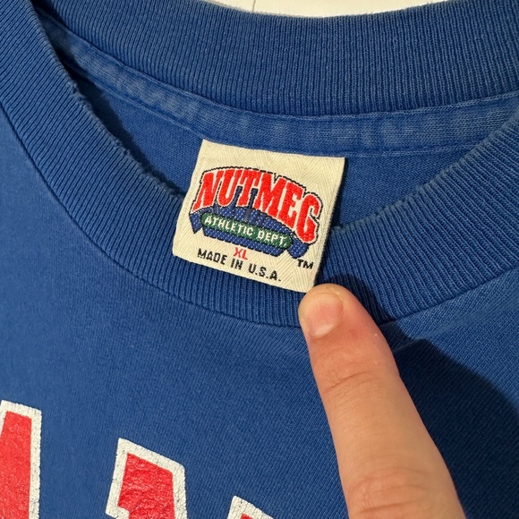 Vintage 1994 New York Giants NFL Nutmeg Blue T-Shirt Size XL USA Single Stitch - Picture 7 of 12